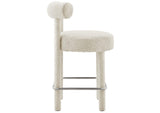 EEI-6383-IVO-SLV Toulouse Boucle Fabric Counter Stool By Modway