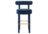 EEI-6386-MID-GLD Toulouse Performance Velvet Bar Stool By Modway