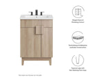 EEI-6399-OAK Miles 24" Bathroom Vanity Cabinet - Sink Basin Not Included - By Modway