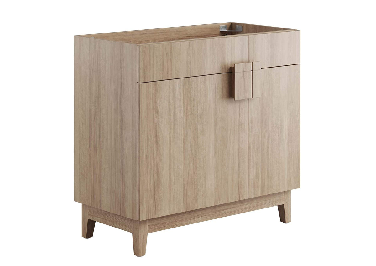 EEI-6400-OAK Miles 36" Bathroom Vanity Cabinet - Sink Basin Not Included - By Modway