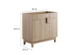 EEI-6400-OAK Miles 36" Bathroom Vanity Cabinet - Sink Basin Not Included - By Modway