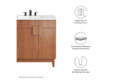 EEI-6400-WAL Miles 36" Bathroom Vanity Cabinet - Sink Basin Not Included - By Modway