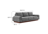 EEI-6401-GRY Oasis Upholstered Fabric Sofa By Modway