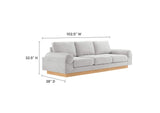 EEI-6401-LGR Oasis Upholstered Fabric Sofa By Modway