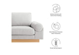 EEI-6401-LGR Oasis Upholstered Fabric Sofa By Modway