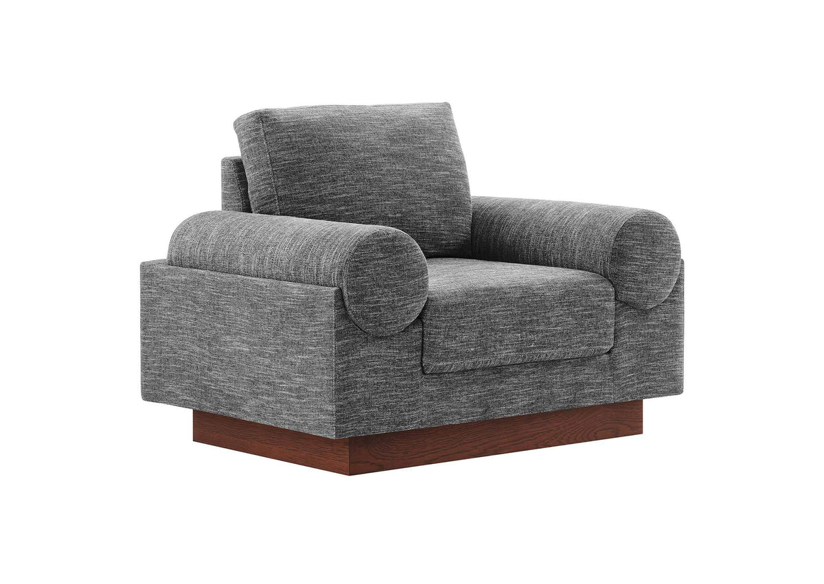 EEI-6402-GRY Oasis Upholstered Fabric Armchair By Modway
