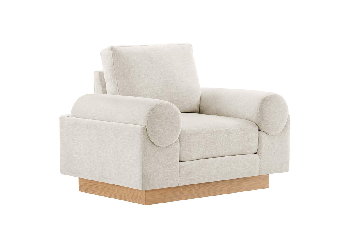 EEI-6402-IVO Oasis Upholstered Fabric Armchair By Modway