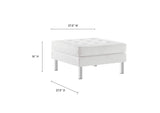 EEI-6409-SLV-WHI-SET Loft Tufted Vegan Leather Armchair And Ottoman Set By Modway