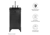 EEI-6412-BLK-BLK Steamforge 18" Bathroom Vanity By Modway