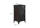 EEI-6412-BLK-BLK Steamforge 18" Bathroom Vanity By Modway