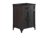 EEI-6414-BLK-BLK Steamforge 24" Bathroom Vanity By Modway
