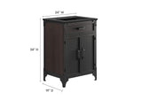 EEI-6414-BLK-BLK Steamforge 24" Bathroom Vanity By Modway
