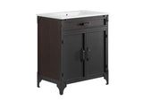 EEI-6415-WHI-BLK Steamforge 30" Bathroom Vanity By Modway
