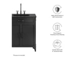 EEI-6416-BLK-BLK Steamforge 30" Bathroom Vanity By Modway