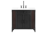 EEI-6417-WHI-BLK Steamforge 36" Bathroom Vanity By Modway