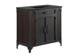 EEI-6418-BLK-BLK Steamforge 36" Bathroom Vanity By Modway