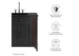 EEI-6418-BLK-BLK Steamforge 36" Bathroom Vanity By Modway
