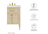 EEI-6439-WHI-BUR Elysian 24" Wood Bathroom Vanity By Modway