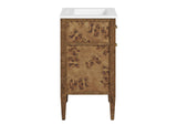 EEI-6440-WHI-BRN Elysian 24" Wood Bathroom Vanity By Modway