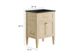 EEI-6441-BLK-BUR Elysian 24" Wood Bathroom Vanity By Modway
