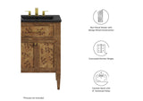 EEI-6442-BLK-BRN Elysian 24" Wood Bathroom Vanity By Modway