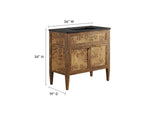 EEI-6450-BLK-BRN Elysian 36" Wood Bathroom Vanity By Modway