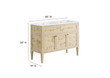 EEI-6454-WHI-BUR Elysian 48" Double Sink Bathroom Vanity By Modway