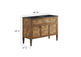 EEI-6457-BLK-BRN Elysian 48" Wood Double Sink Bathroom Vanity By Modway