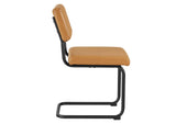 EEI-6470-BLK-TAN Parity Vegan Leather Dining Side Chairs Set Of 2 By Modway