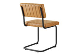 EEI-6470-BLK-TAN Parity Vegan Leather Dining Side Chairs Set Of 2 By Modway