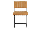 EEI-6470-BLK-TAN Parity Vegan Leather Dining Side Chairs Set Of 2 By Modway