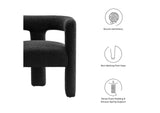 EEI-6479-BLK Kayla Boucle Upholstered Armchair By Modway