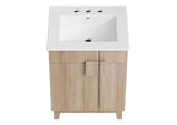 EEI-6482-WHI-OAK Miles 24" Bathroom Vanity By Modway