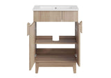 EEI-6482-WHI-OAK Miles 24" Bathroom Vanity By Modway