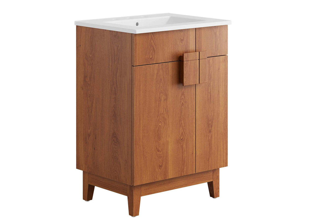 EEI-6482-WHI-WAL Miles 24" Bathroom Vanity By Modway
