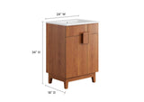 EEI-6482-WHI-WAL Miles 24" Bathroom Vanity By Modway