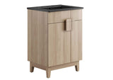 EEI-6483-BLK-OAK Miles 24" Bathroom Vanity By Modway