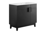 EEI-6484-WHI-BLK Miles 36" Bathroom Vanity By Modway