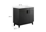 EEI-6484-WHI-BLK Miles 36" Bathroom Vanity By Modway