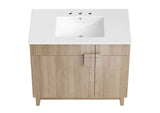 EEI-6484-WHI-OAK Miles 36" Bathroom Vanity By Modway