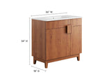 EEI-6484-WHI-WAL Miles 36" Bathroom Vanity By Modway