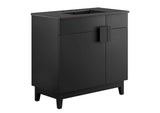 EEI-6485-BLK-BLK Miles 36" Bathroom Vanity By Modway