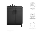 EEI-6485-BLK-BLK Miles 36" Bathroom Vanity By Modway