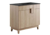 EEI-6485-BLK-OAK Miles 36" Bathroom Vanity By Modway