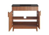 EEI-6485-BLK-WAL Miles 36" Bathroom Vanity By Modway