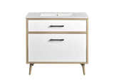 EEI-6500-WHI-OAK Maverick 36" Bathroom Vanity By Modway