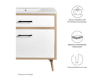 EEI-6500-WHI-OAK Maverick 36" Bathroom Vanity By Modway