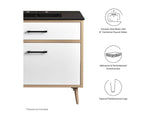 EEI-6501-BLK-OAK Maverick 36" Bathroom Vanity By Modway