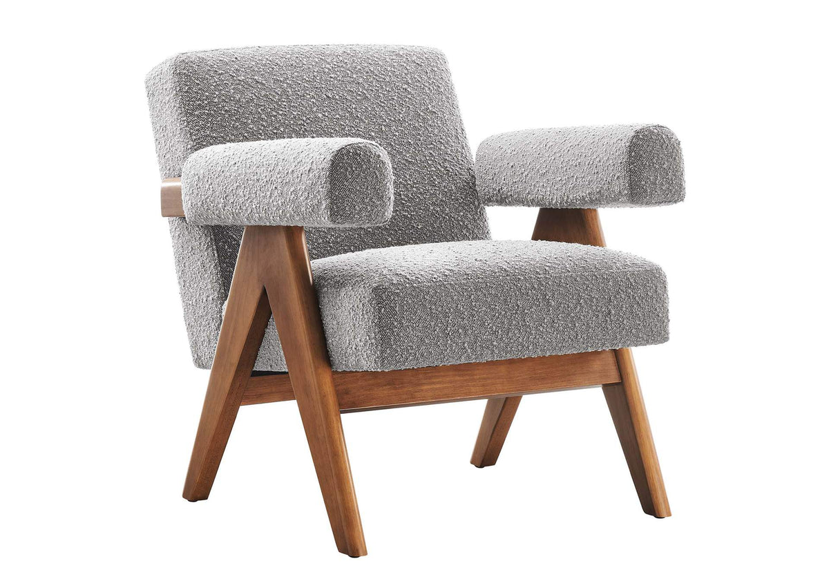EEI-6502-LGR Lyra Boucle Fabric Armchair By Modway