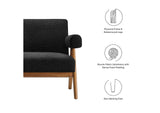EEI-6504-BLK Lyra Boucle Fabric Loveseat By Modway